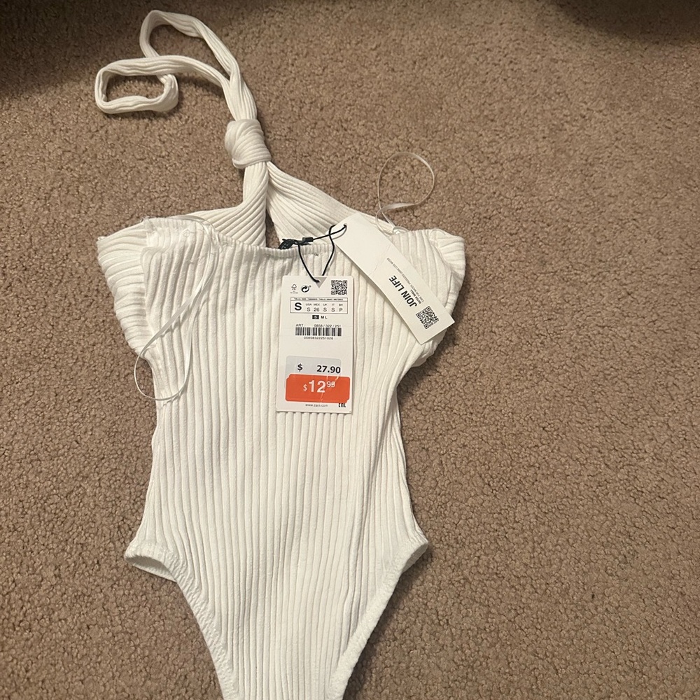 Zara white bodysuit